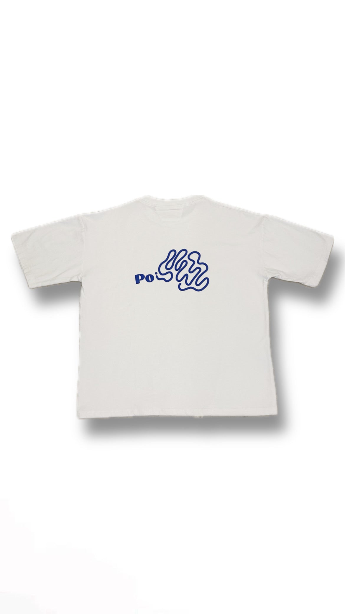 Abstract Flow Graphic Tee – White