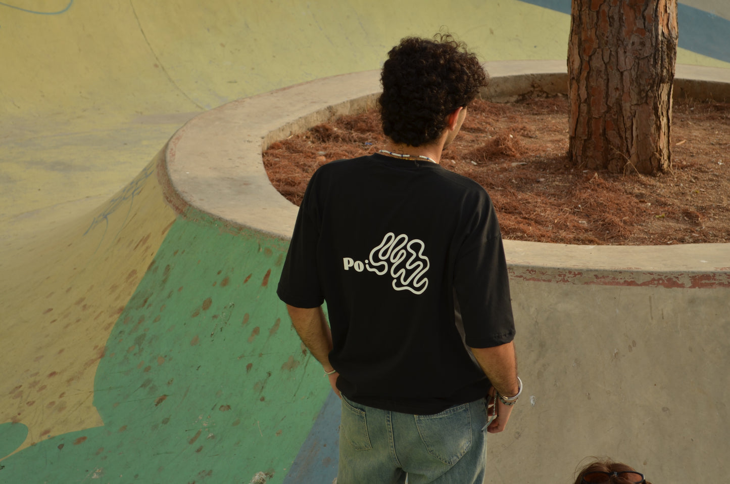 Abstract Flow Graphic Tee – Black